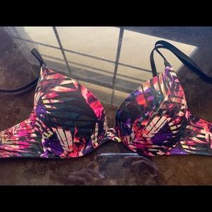 Pink tropical bra